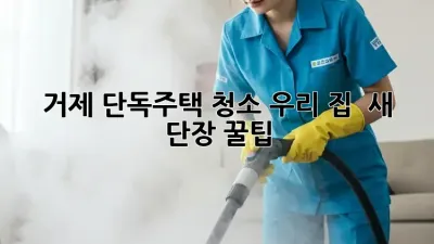 거제 단독주택 청소🧹🏡, 우리 집 ✨ 새 단장 꿀팁!