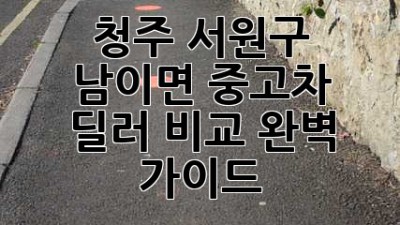 청주 서원구 남이면 중고차 딜러 비교 완벽 가이드